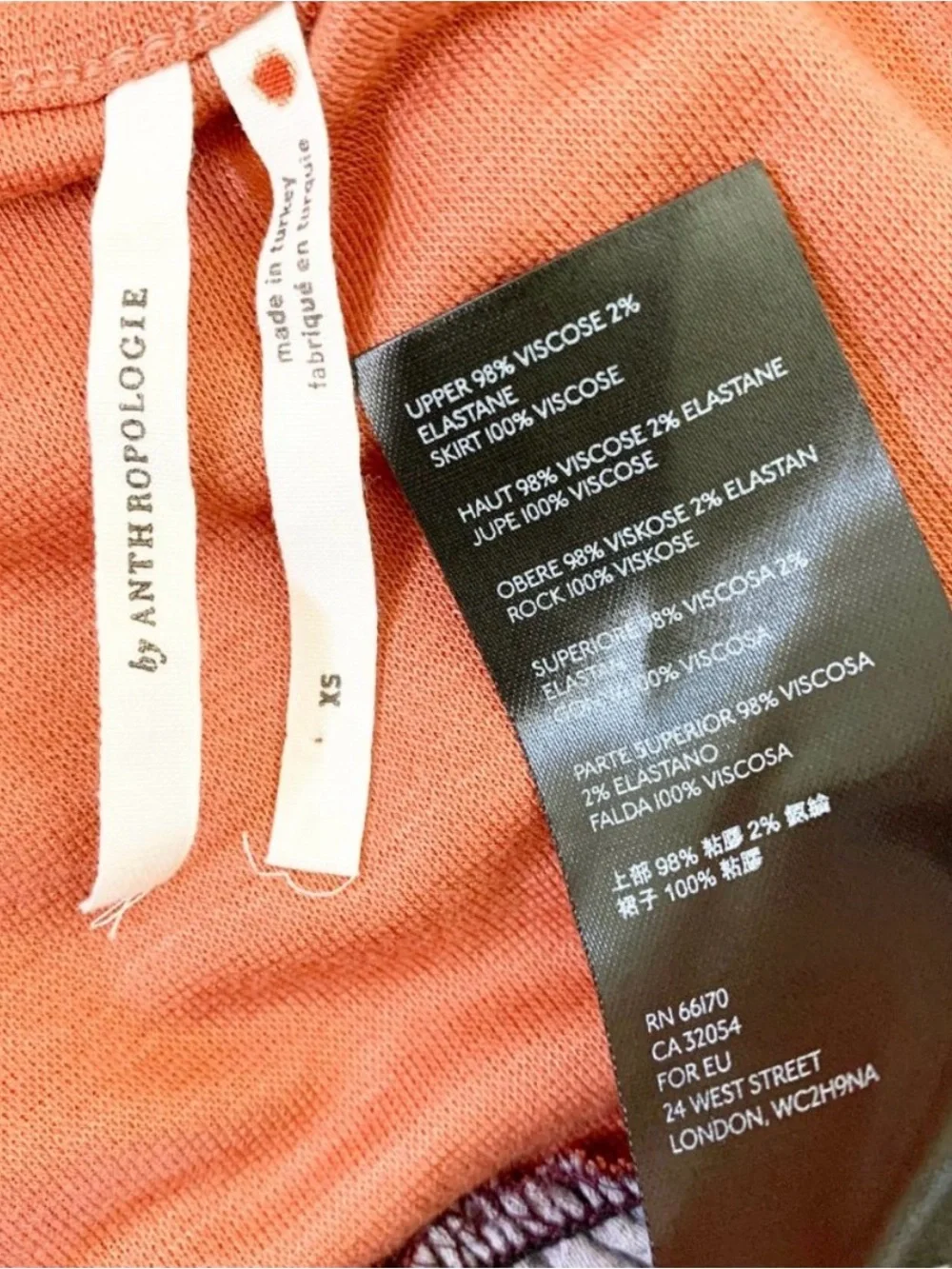 Anthropologie Coral Rust Knit Top with Tag Detail - Picture 5 of 5